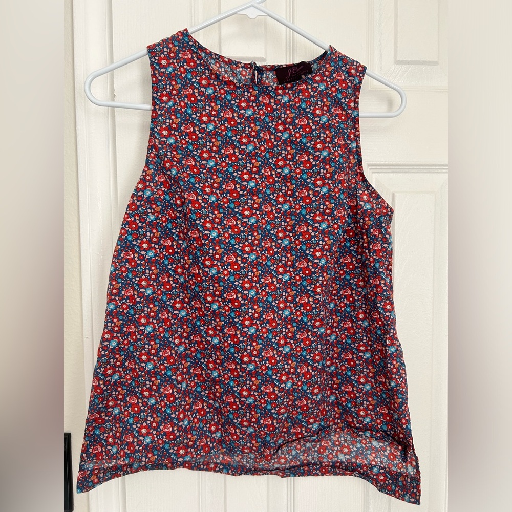 J.Crew x Liberty London Sleeveless Blouse Size 2